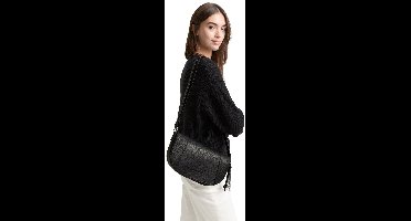 TOM TAILOR schoudertas Priya Flap Bag No Zip Black zwart