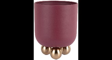 Present Time Bloempot Estilo Small - Rood - 18.5x18.5x23cm - Modern