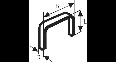 Bosch - Niet met platte draad type 54 12,9 x 1,25 x 6 mm