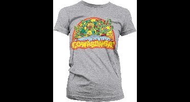 Teenage Mutant Ninja Turtles TMNT Cowabunga Girly T-Shirt Damen Heather-Grey-XL