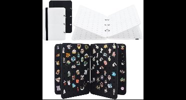 TheLau - Schoenenketting-organizers met 288 gaatjes en draagbaar displayboek - Set van 2 stuks