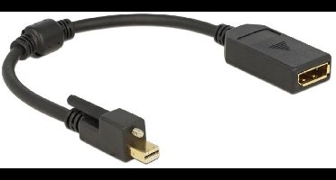 Mini DisplayPort (met schroef) - DisplayPort adapter - versie 1.2 (4K 60 Hz) / zwart - 0,20 meter