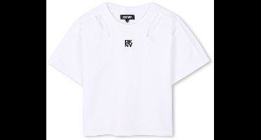 Dkny D62316 T-shirt Met Korte Mouwen Wit 4 Years Jongens,Meisjes