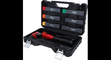 KS TOOLS 3 in 1 handklinknageltang-set, draaibaar, 12-delig - 150...