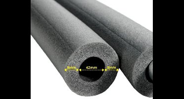 Isolatieslang, pijpisolatie, 2m, Ø 42 mm x 9 mm, verwarmingsbuis isolatie