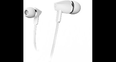Oordopjes Joy, in-ear, microfoon, platte kabel, wit