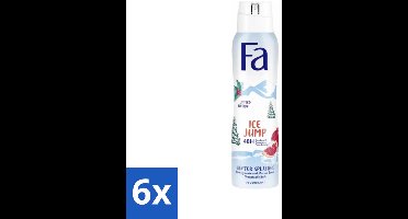 6 x Fa - Deodorant Spray - Winter Splashes Ice Jump - Koel - 48 uur Bescherming - 150 ml - Deodorant Spray - Winter Splashes Ice Jump - 48 Uur Bescherming - Koel - Fris
