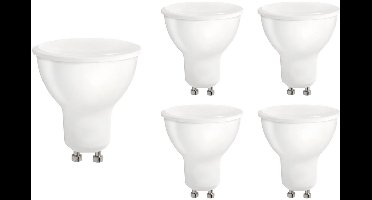 Spectrum LED Lamp GU10 - 4W - 230V - 320 Lumen - 6000K Koud Wit - Ø49mm - Voor Werkverlichting, Spiegelkast of Garage - 5 stuks