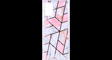 Shop4 - Geschikt voor Samsung Galaxy S20 Hoesje - Zachte Back Case Mozaïek Roze