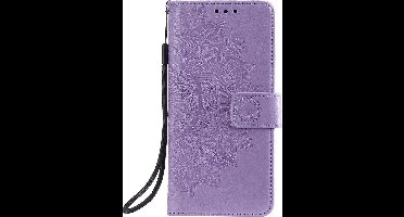 Shop4 - Samsung Galaxy S20 Ultra Hoesje - Wallet Case Mandala Patroon Paars
