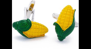 Manchetknopen - Mais Maiskolf Corn Groen en Geel