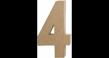 Creative Cijfer 4 Papier-mâché 20,5 Cm