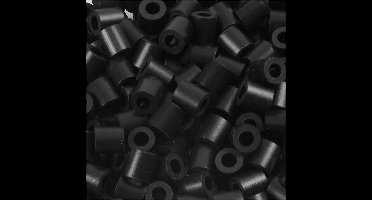 Strijkkralen, afm 5x5 mm, gatgrootte 2,5 mm , schwarz (32220), 1100 stuk
