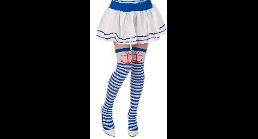 Vegaoo - Gestreepte matrozen kousen voor vrouwen