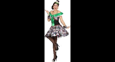 Wilbers & Wilbers - Casino Kostuum - Full House Casino Poker - Vrouw - Multicolor - Maat 40 - Carnavalskleding - Verkleedkleding