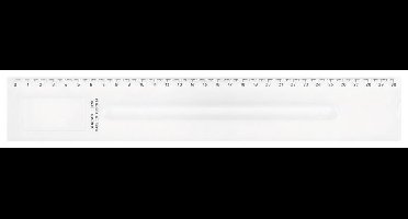 Aristo liniaal - lengte 30cm - mm/cm schaalverdeling - met loep - glashelder plexiglas - AR-1470