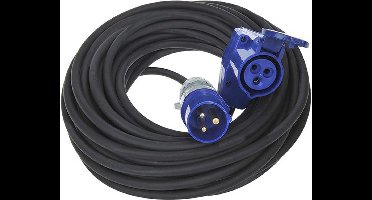 ProPlus Verlengkabel - 30 meter - Haakse contrastekker - Schuko stopcontact - Neopreen - 3 x 1.5 mm²