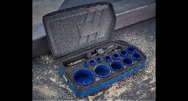 Irwin Gatzaagkit 1200G: 16, 19, 22, 25, 29, 32, 35, 38, 44, 51, 64 en 76 mm, stiften 10504533 en 10504535 en 3 geleideboren - 10506444