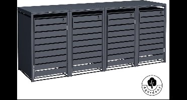 4gardenz® Premium Kliko Ombouw 4 bakken - Containerombouw - Antraciet