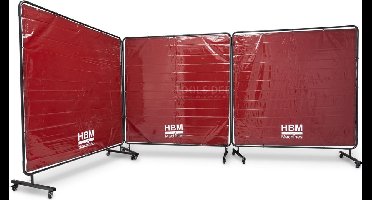 HBM verrijdbaar lasscherm 174 x 522 cm