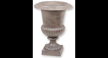 Plantenvaas - Gietijzeren pot - bruin - 66,8 cm hoog