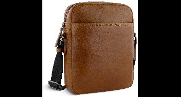 bugatti Leren schoudertas Savona Crossover Bag Cognac Lichtbruin