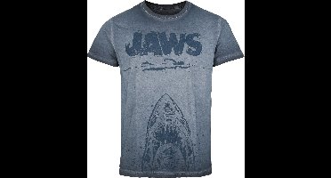 Jaws Jaws - Poster Heren T-shirt - blauw - S
