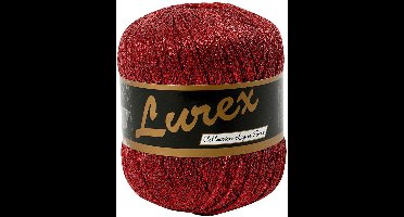 Creativ Company glitter garen rood - Lurex polyester draad 160m.