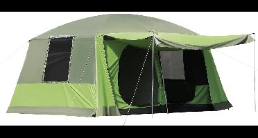 Familietent - 4 tot 8 Personen - Grote Kampeertent - Dubbele Compartimenten - 405x305x225 cm - Groen - UV-bescherming - Waterdicht