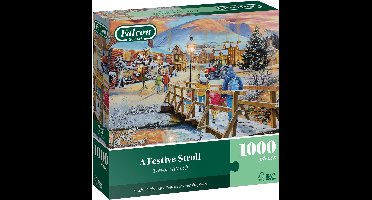 Falcon legpuzzel - 1000 stukjes - A Festive Stroll - Kerst puzzel.
