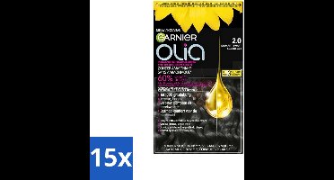 Garnier - Olia 2 - Haarkleuring - Diamant Zwart - Zonder Ammoniak - 60% Olie - Permanente Kleur - Bulkverpakking - 15 stuks