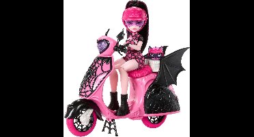Mattel Monster High Draculaura-pop En Haar Scooter Roze