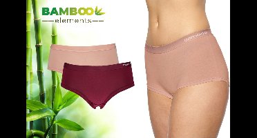 Bamboo - Ondergoed Dames - Hipster - Bamboe - 2 Stuks - Multi - Lingerie - Boxershort Dames - Onderbroeken Dames - Dames Slips - Dames Ondergoed