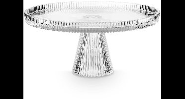 vtwonen Taartplateau met Voet - Taartstandaard van Glas - Transparant - 24.7x12cm