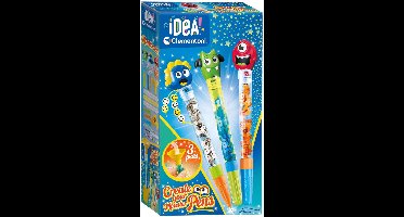 Clementoni iDea - Glitterpennen - Knutselpakket vol Accessoires - Het Creatieve Cadeautje - Glitterpennen maken - Vanaf 6 jaar