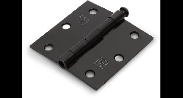 Scharnier - Zwart - Staal - Dulimex - Dulimex rechte hoeken zwart, losse pen, 76x76mm