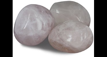 Roze kwarts B trommelstenen 250 gr. (mt3)