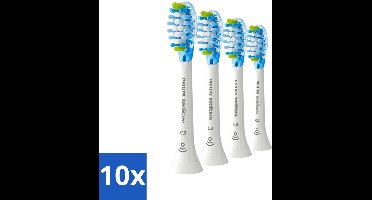 Philips Sonicare - Opzetborstels - C3 Premium Plaque Defense - Grondige Reiniging - 4 opzetborstels - HX9044/17 - Bulkverpakking - 10 stuks
