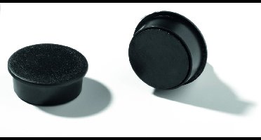 Duurzame magneten, 15 mm, 75 stuks, zwart, 8 stuks, voor prikborden, koelkasten, etc., 470101