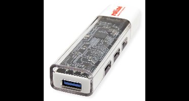 ROLINE Mobile USB 3.2 Gen 1 Hub, 4-poorts, Type A+C verbindingskabel