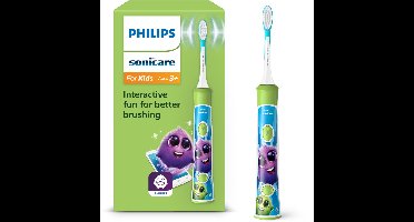Philips Sonicare For Kids - Elektrische tandenborstel voor kinderen - Groen - Met App - HX6352/11