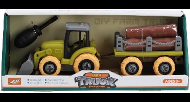 KiddyGo speelgoed tractor met aanhanger - boerderij speelgoed set.