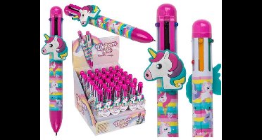 Unicorn 6-kleuren balpen ca. 14cm