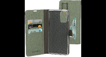Mobiparts hoesje geschikt voor Samsung Galaxy S20 Plus - Wallet/Boekhoesje - Eco Leer - Magneet Sluiting - Opberg vakken - Groen