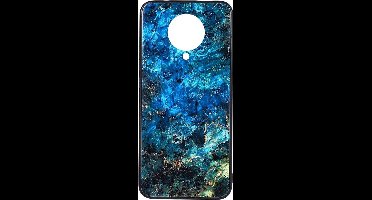 Shop4 - Poco F2 Pro Hoesje - Harde Back Case Marmer Kleurrijk