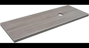 Wiesbaden Modul wastafelblad 120x46x3.6cm houtnerf grijs - Wiesbaden Wastafelblad 1200x460x36 Houtnerf Grijs