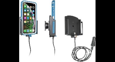 Brodit houder geschikt voor Apple iPhone Xs Max / iPhone 11 Pro/ Pro Max Actieve verstelbare houder met 12V USB plug