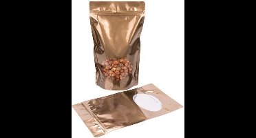 Stazakken Brons met ovaal Venster 17x9x28,5cm | 340 gram (100 stuks)