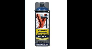 Motip industrial acryllak hoogglans RAL 5019 capri blauw - 400 ml.