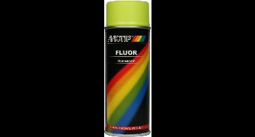 Motip Fluor Verf Geel spuitbus - fluorescerende lak 400ml